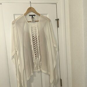 BCBG boho top new without tags, off white, size XS